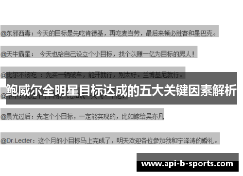 鲍威尔全明星目标达成的五大关键因素解析